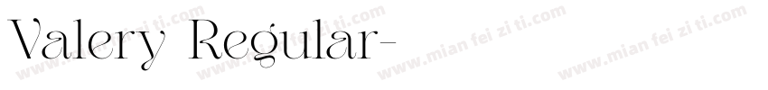 Valery Regular字体转换